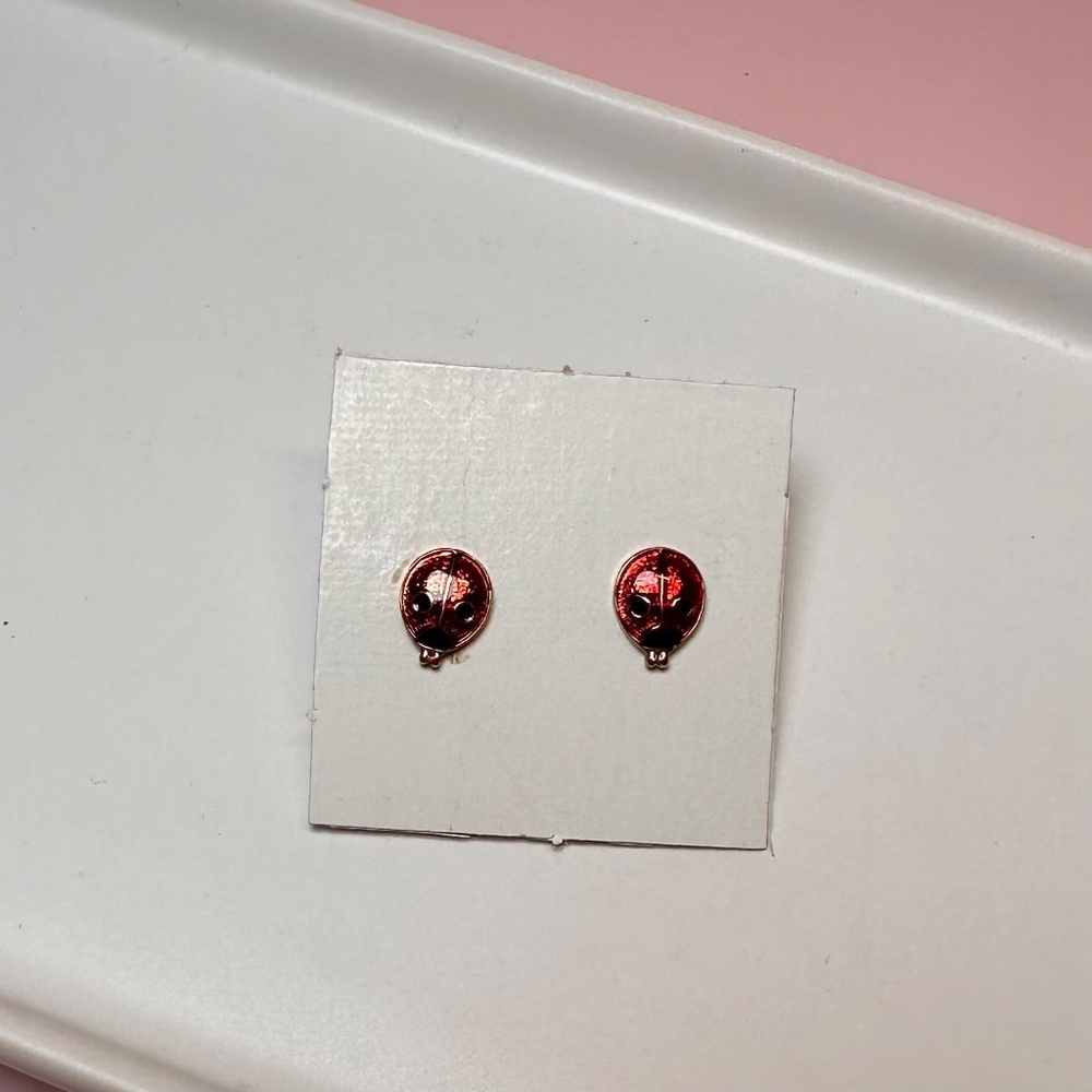 Vintage Avon ladybug earrings - Picture 3 of 7